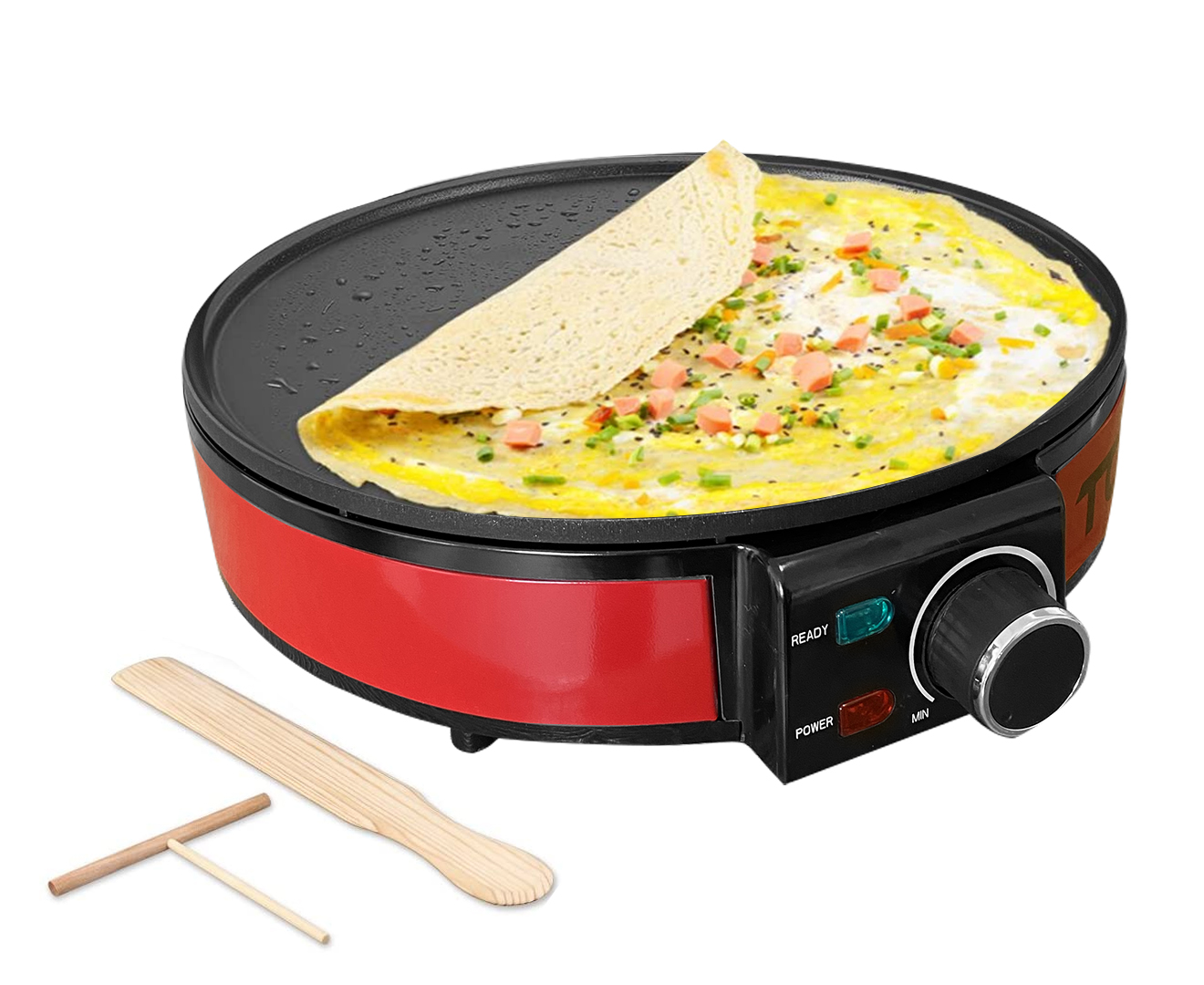 1400W Electric Crepe Maker Non-Stick Pancake Skillet Griddle