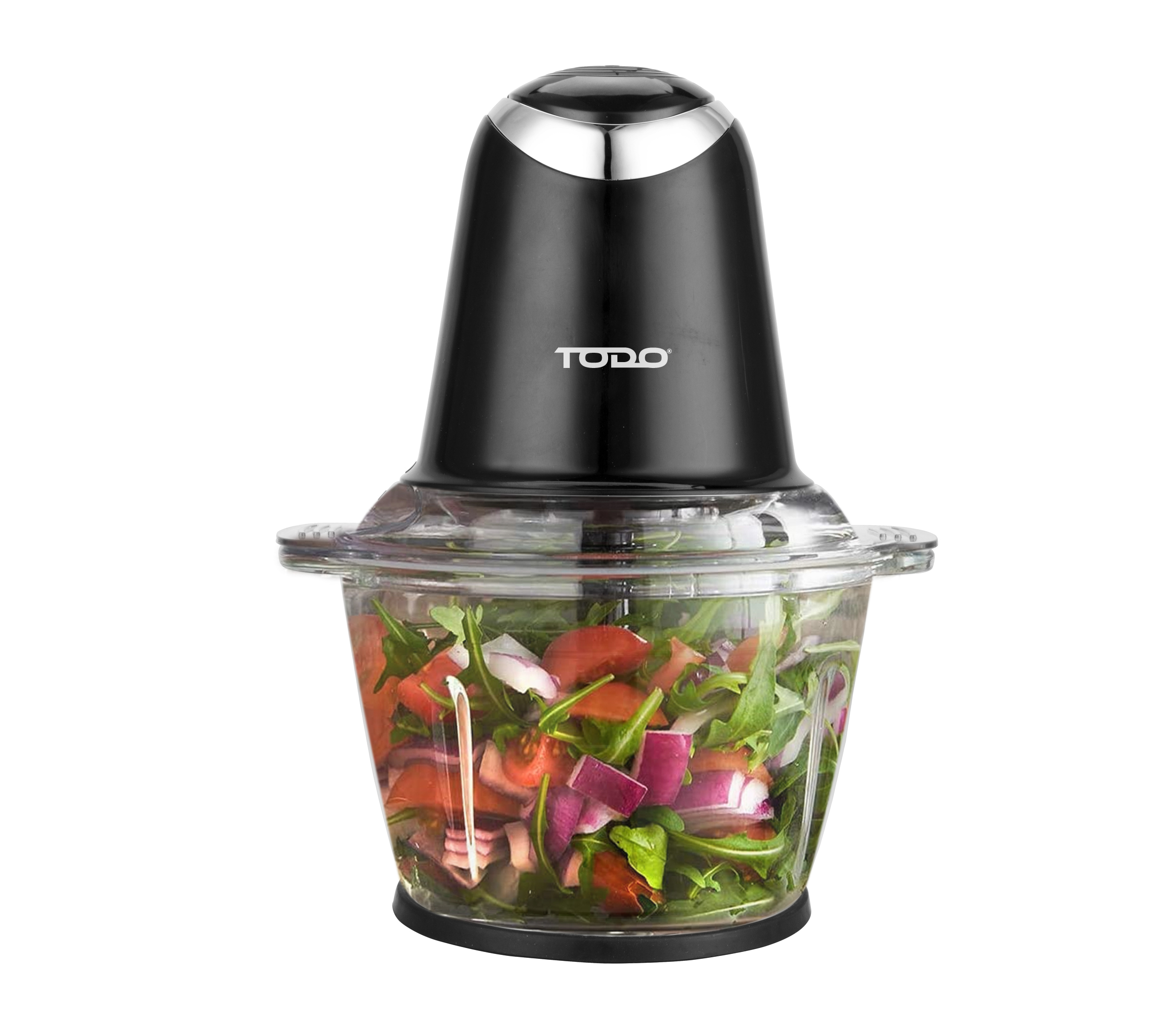 TODO 1L Food Chopper Processor Glass Bowl 2 Speed 200W