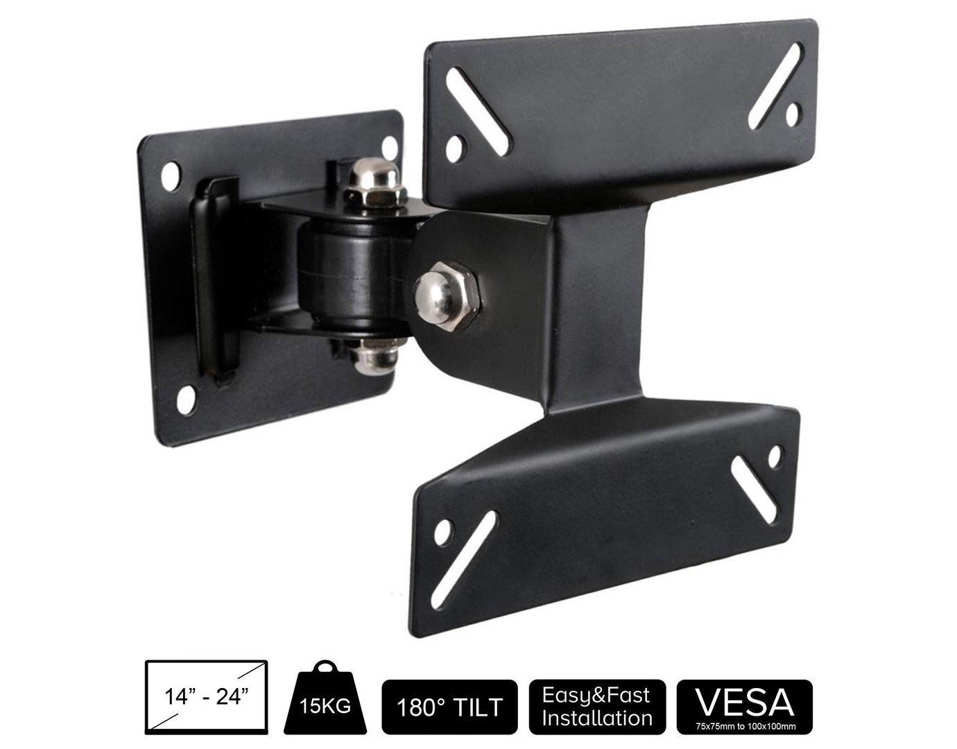 14" - 24" Led Lcd Monitor TV Wall Mount Bracket Vesa 75-100mm
