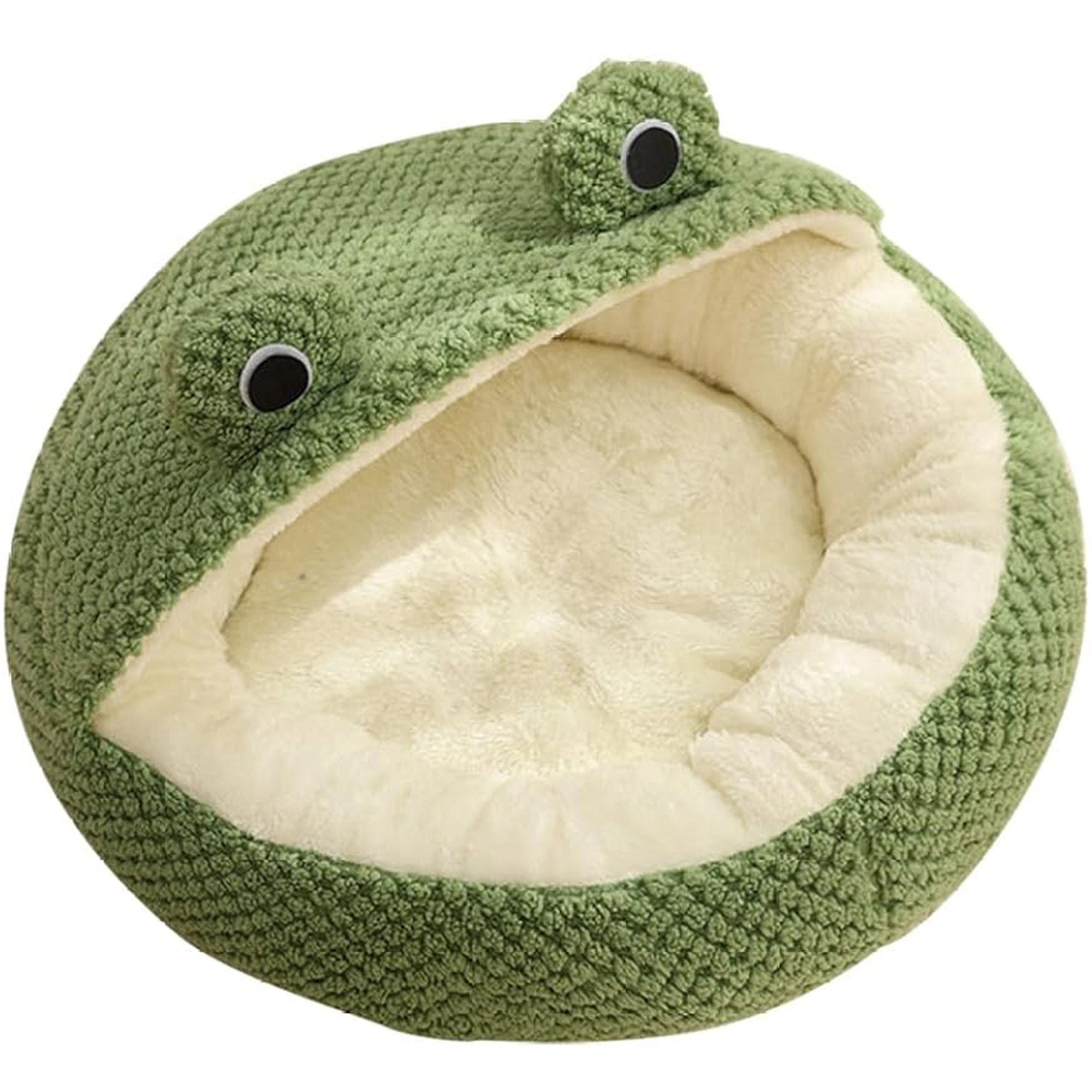 Semi Enclosed Pet Nesting Bed 60cm Diameter Soft Warm Dog Cat