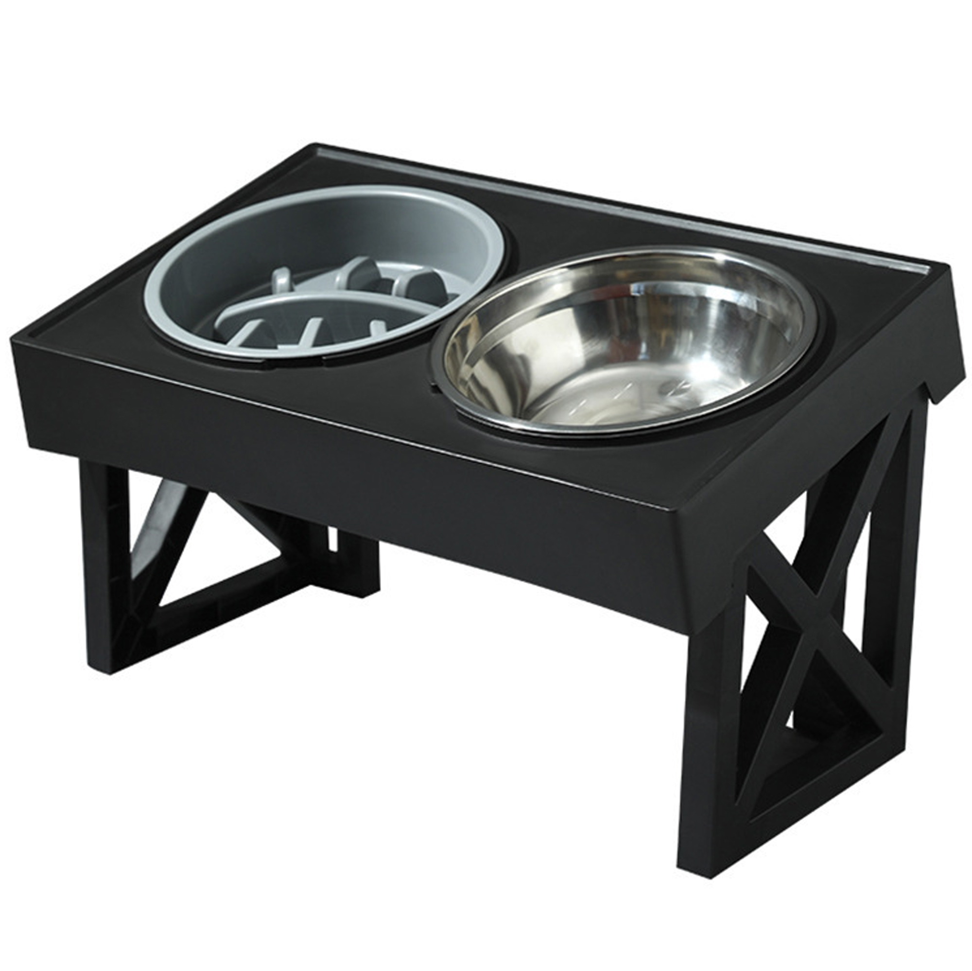 Elevated Pet Food Bowl Water Bowl Feeder Adjustable Height