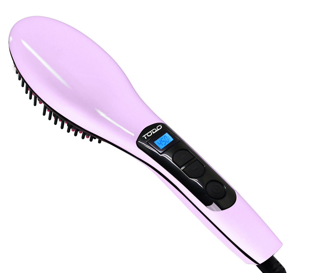 CERAMIC TOURMALINE IONIC HAIR BRUSH STRAIGHTENER IRON ANTI FRIZZ