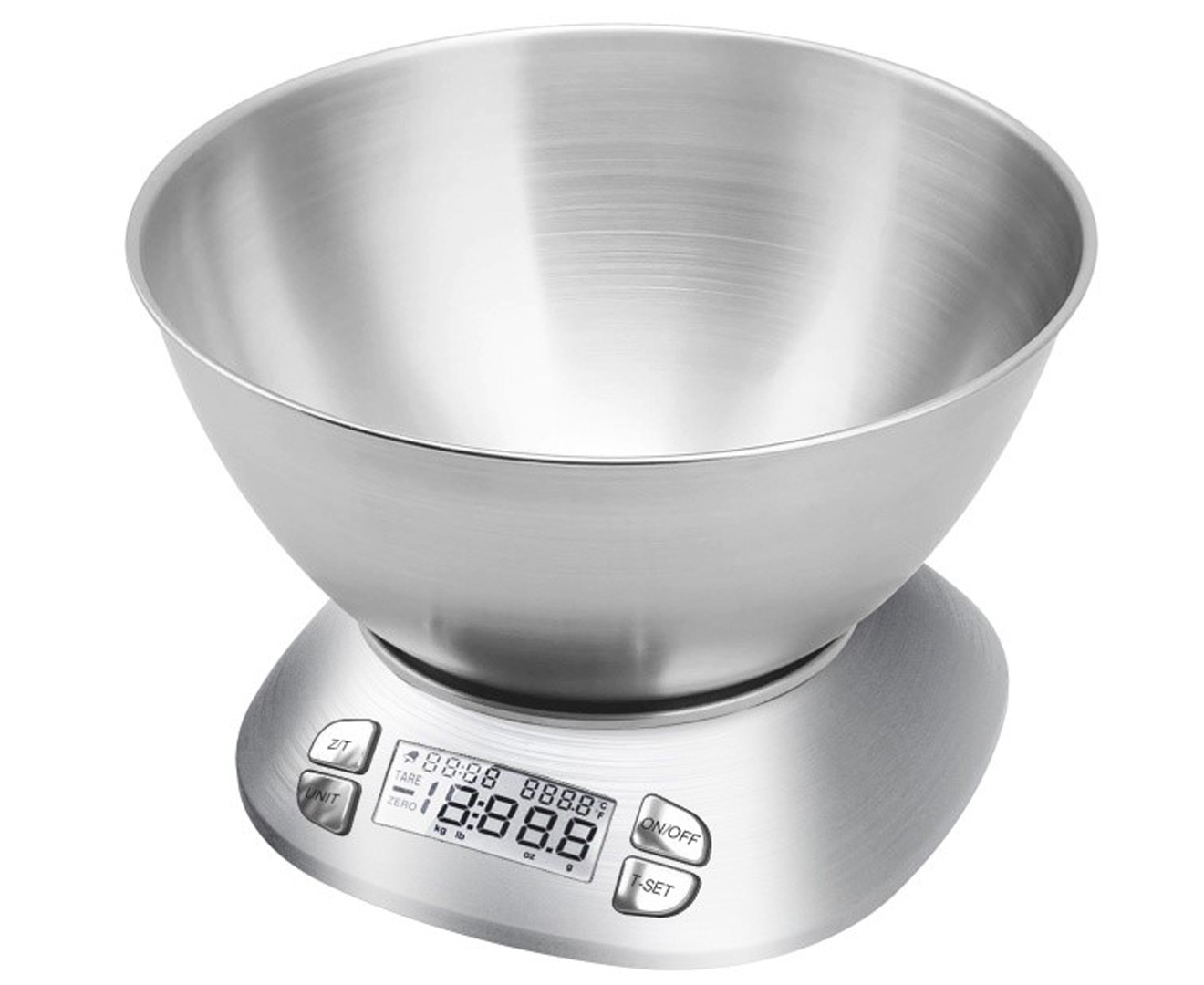 5KG KITCHEN SCALE w/ STAINLESS STEEL BOWL 1G GRADUATION